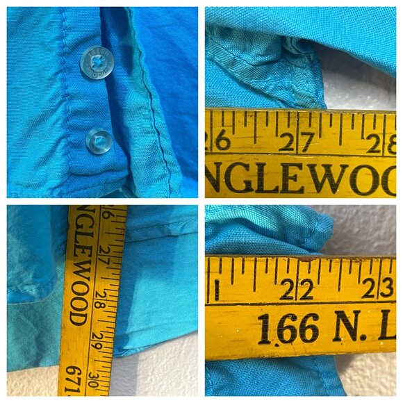 NWT Fresh Produce Men'S XXL Blue 100% Cotton Button-Up Shirt With Chest Pocket - Picture 12 of 16